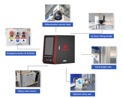 Hotels vergroten hun efficiëntie met GONXING LASER-verkoop Metalen grote gravure vezel lasermarkering machine Markering gebied 175 * 175mm