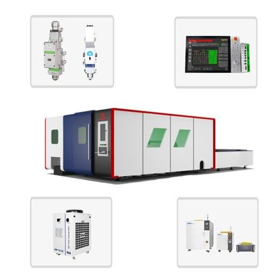 Industriële dubbele tafel 3000w plaat- en buismetalen lasersnijmachine met HIWIN-geleidingsrail