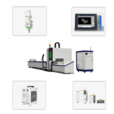 GONXING 3d Auto Focus Pipe Tube Steel Metal Laser Cutting CNC Machine met YYC-Taiwan Gear Rack Snijdikte 20 mm