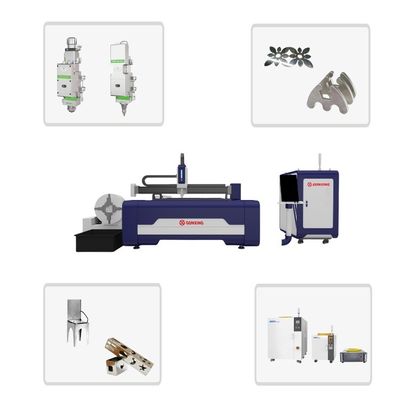 5000 KG Hoogste stijfheid buisplaat CNC-vezellaser snijbuismachine voor metaal snijmachine Laser snijmachine 3kw laser snijmachine